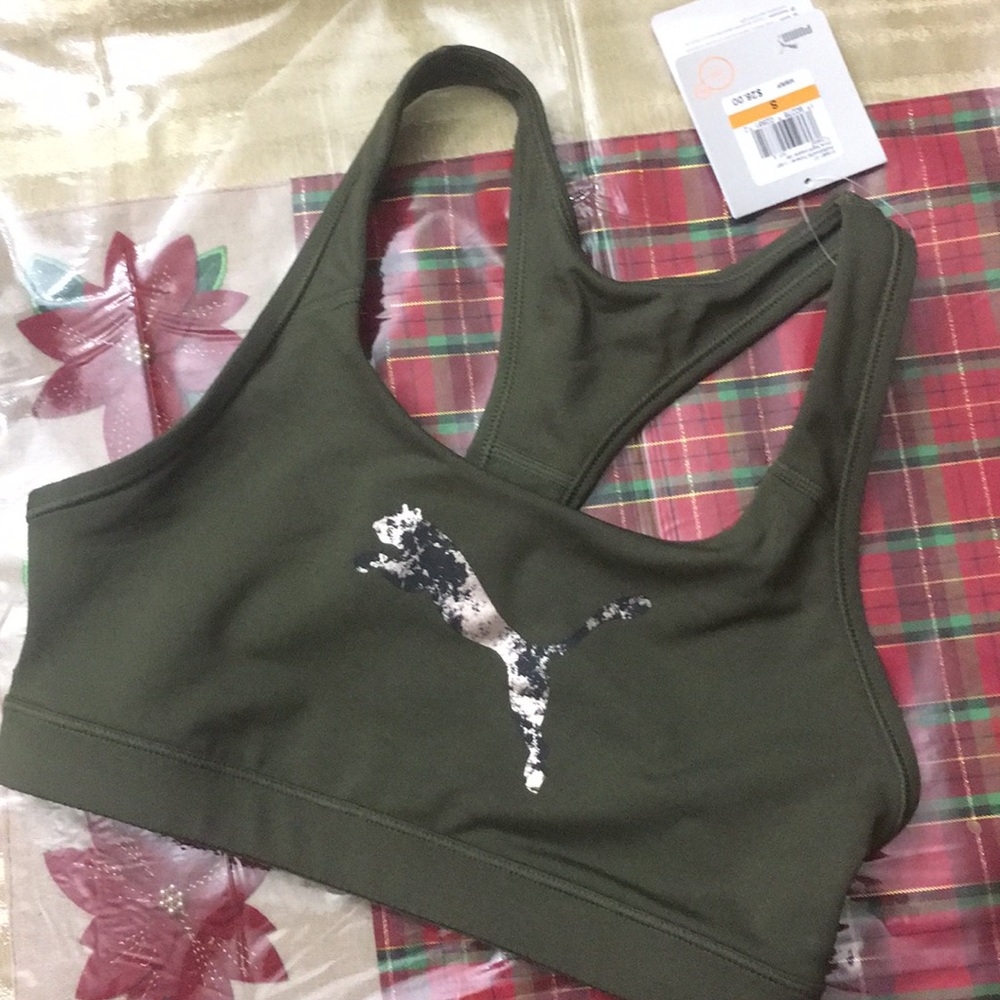 Puma sport bra army green / olive green